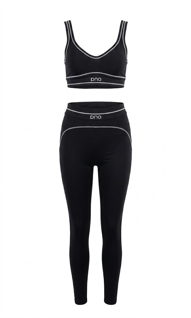 Ona Black + White Sports Bra