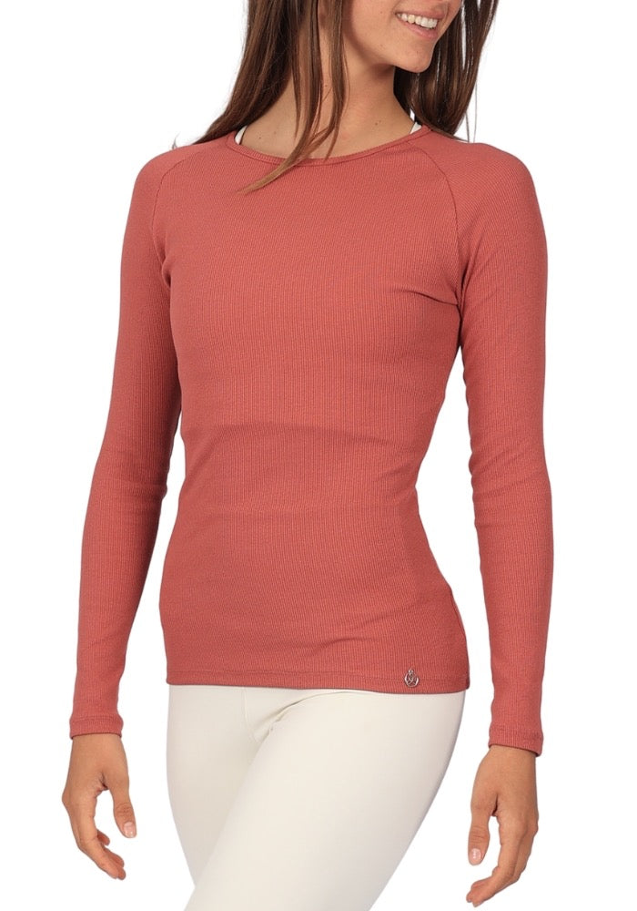 The Ribbed Raglan Long Sleeve